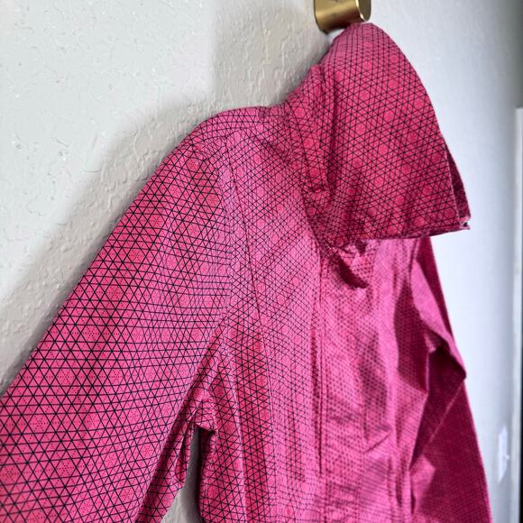 BENCH Jacket Medium BBQ Skiing High Neck Collar Hidden Zip Hood Grid Pattern - Picture 7 of 16